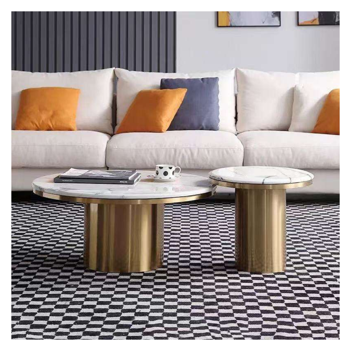 Flute & Pearl Coffee Table Set